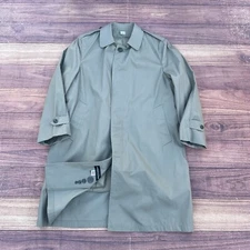 Vtg Sterlingwear of Boston Mens Military Quilted Lined Trench Coat Jacket Sz 42R