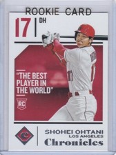 SHOHEI OHTANI ROOKIE CARD 2018 Panini Chronicles Baseball ANGELS BEST PLAYER RC!