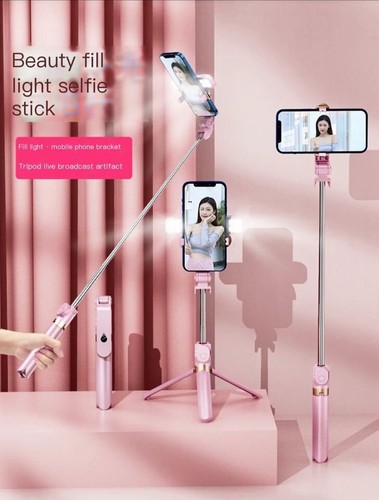 4 in 1 Mini Tripod Selfie Stick Bluetooth Remote with Beauty Light - Photo 6 sur 10