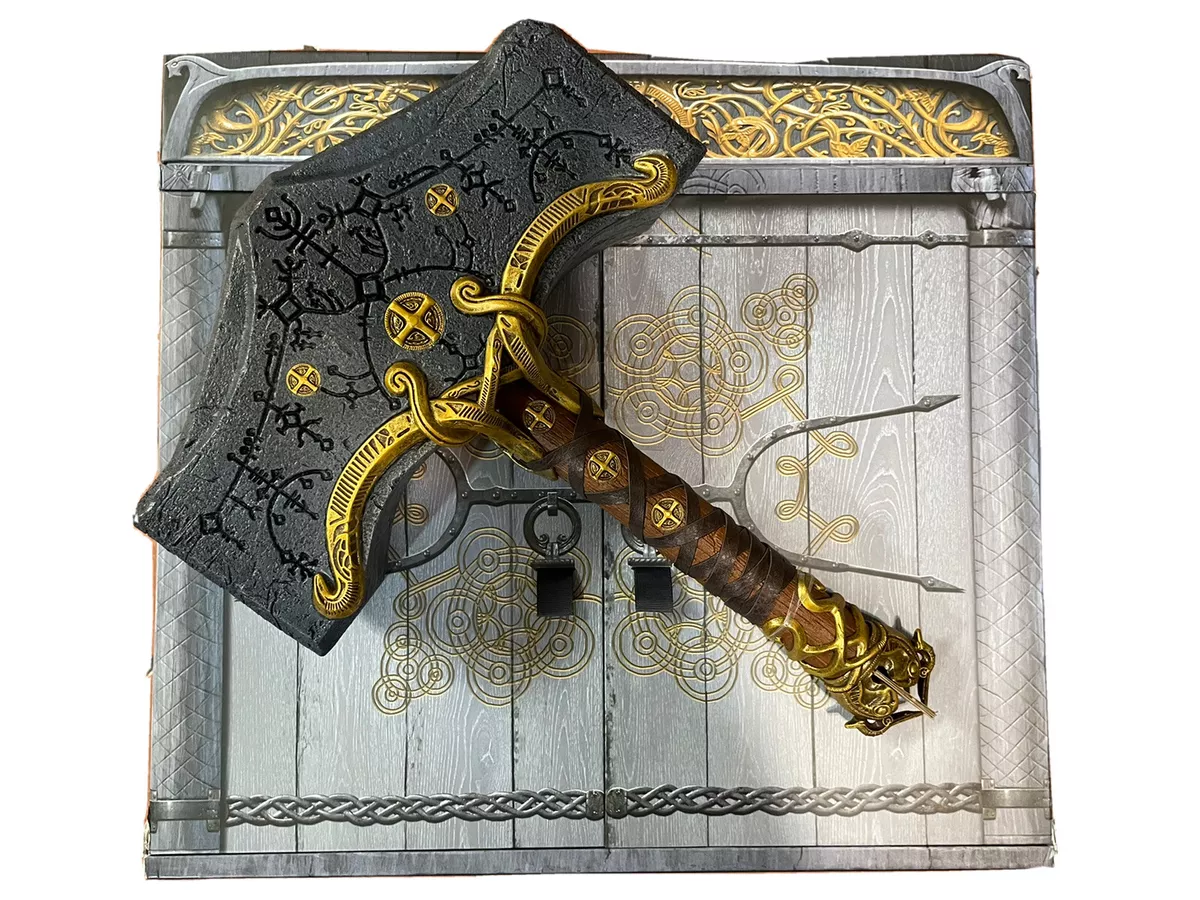 God of War Ragnarok Edition Mjolnir Hammer Replica Thor Box New