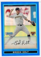 2009 Bowman Draft Chrome Blue Refractors #BDPP25 Brock Holt  RC FBC #/99 Red Sox