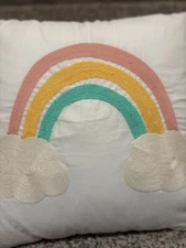 Urban Habitat Jacquard Rainbow Pillow Cotton NWOT Clouds Pastel Textured