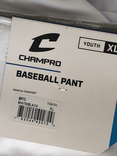 Knicker Baseball Pants White Black Stripe Youth XL Champro Triple Crown 2.0 - Picture 6 of 8