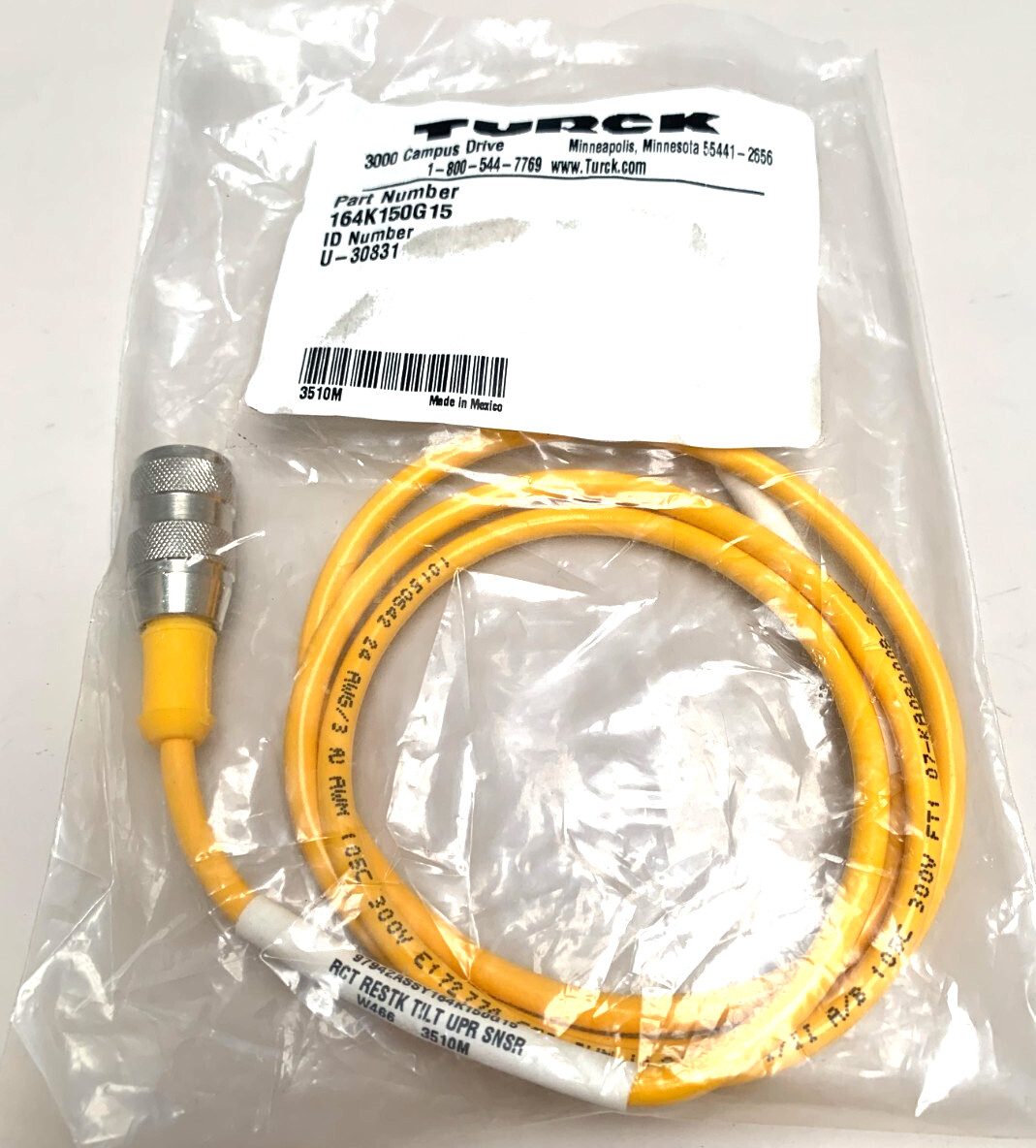 Turck 164K150G15 U-30831 Cordset Cable