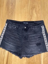 Black Denim Shorts Size 14 Denim co