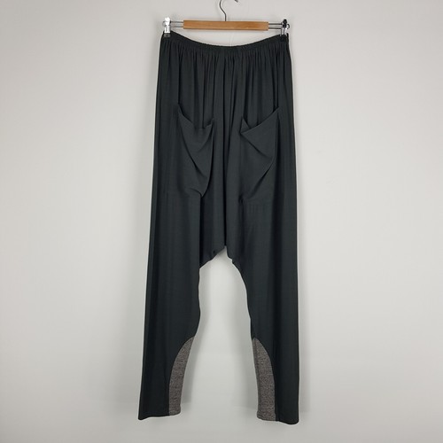 Nicola Screen Womens Size M 12 Charcoal Grey Drop Crutch Loose Pants Tapered Leg