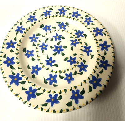 Papel Giftware Steinberg Designs Large Hand Painted Forget Me Not Salad Plates 2