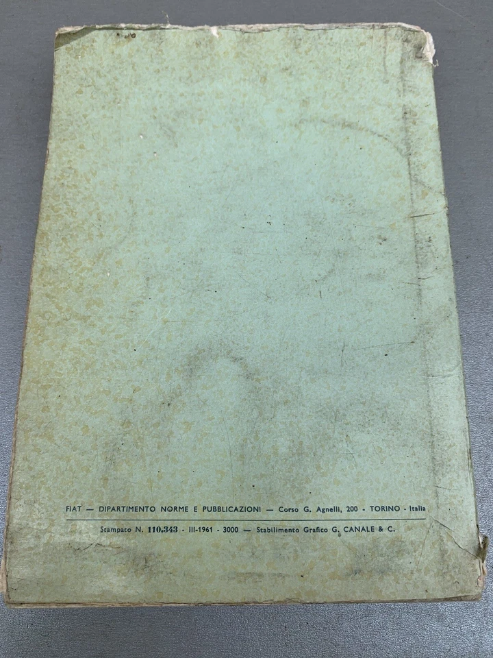 Fiat 1200 Luz de Día - Catálogo Repuestos 1961 III Edición N°110.343 Foto 2 de 4