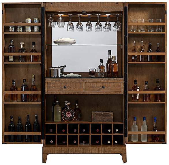 Braxton Wine Cabinet Home Bar Reclaimed Wood By American Heritage