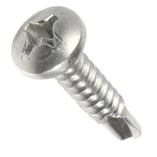 #8 x 3/4" Phillips Pan Head Self Drilling Metal Tek Screws Stainless Qty 100