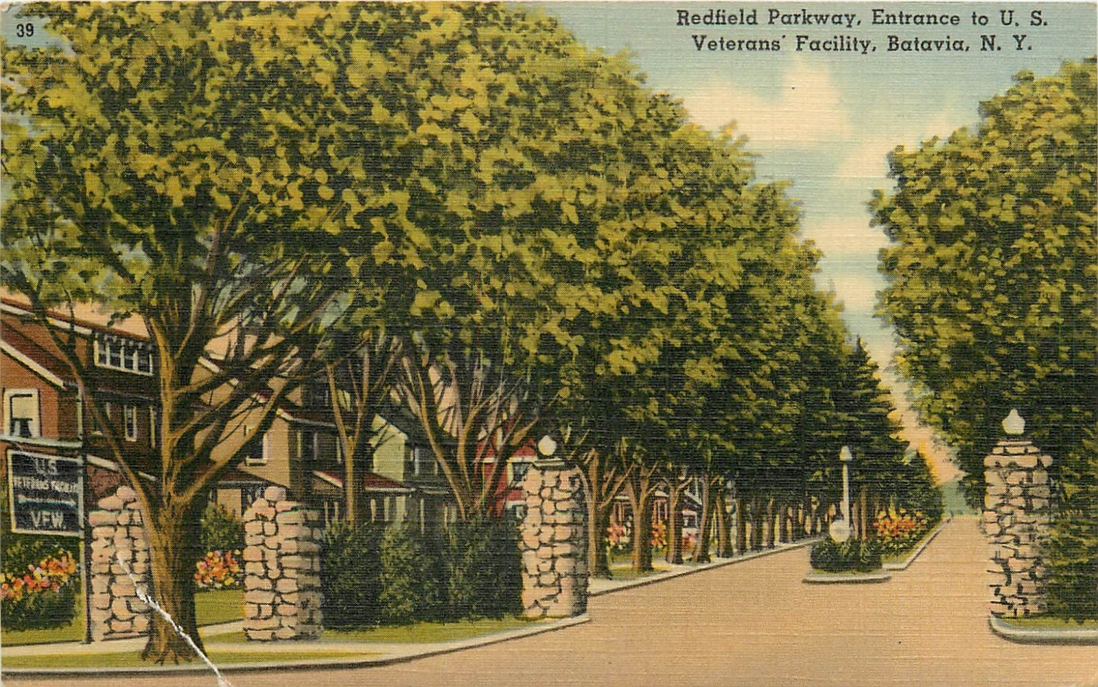 Redfield Parkway US Veterans Facility VFW Batavia NY New York pm 1942