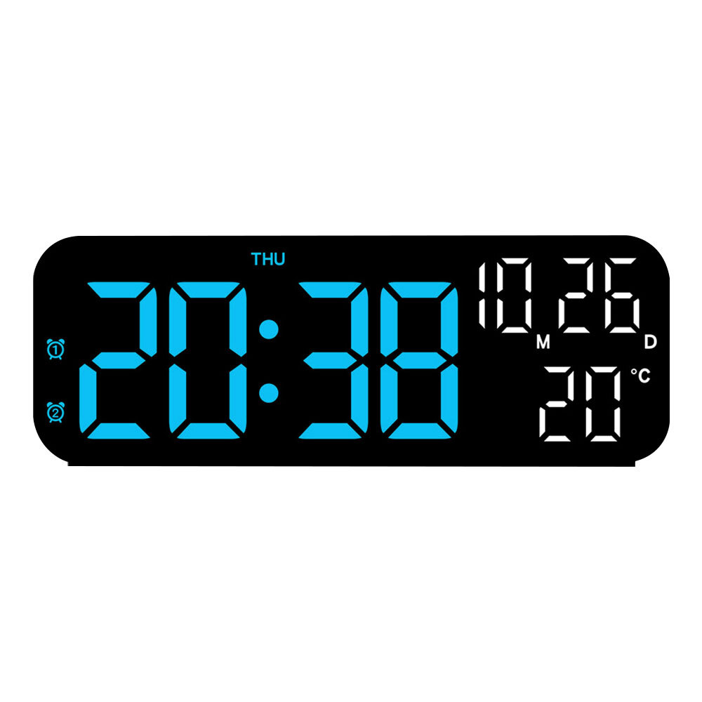 Large LED Digital Wall Clock Temperature Date Display Electronic Wall