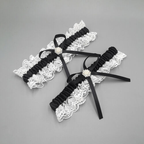 12 Farben Hochzeit Strumpfband Gürtel Set Braut Strumpfbänder für Braut Spitze weiß Übergröße - Bild 32 von 80
