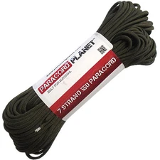 100 Feet 550 Paracord Mil Spec Type III 7 Strand Parachute Cord Olive Drab