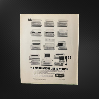 Smith Corona 1991 Typewriter Line Vintage Original Print Ad 90's Electronic & WP