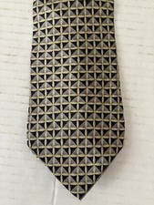 Cocktail Collection Men's Necktie Tie Silk Blue Gray Geometric Gin & Tonic USA