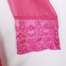 Fredericks of Hollywood Kimono Robe Lace Trim Small Intimate Lingerie Pink