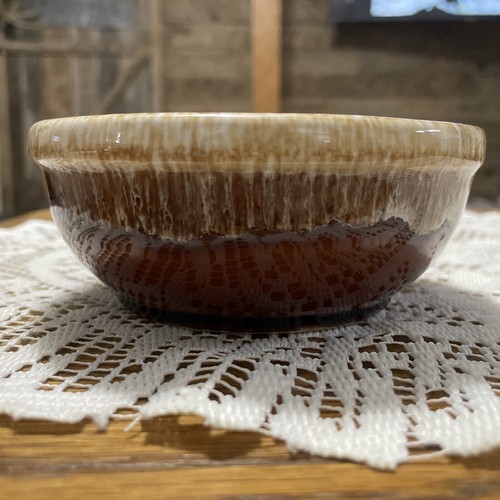 Vintage 1960's McCoy And Hull - Kathy Kale 5.5" Brown Drip Glaze Bowl - Picture 4 of 7