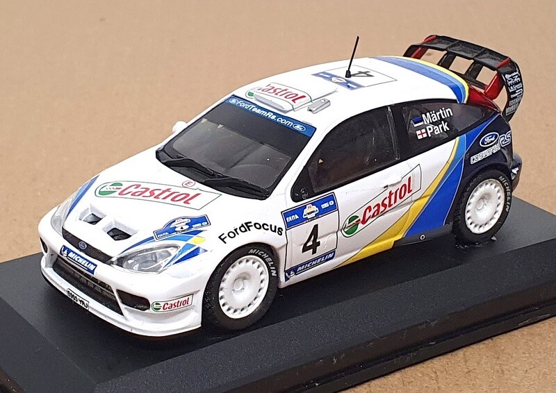 Altaya 1/43 Ford Focus WRC #4 Acropolis Rally 2003 White Blue Model