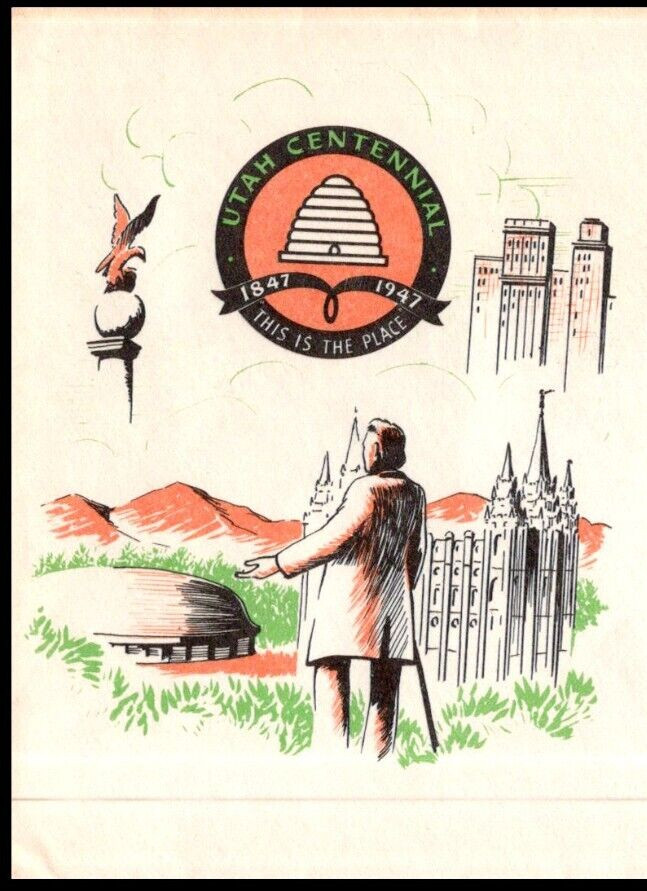 950-6 Utah 100 Years FDC, 1st Americover Cachet, Addressed, Open flap.