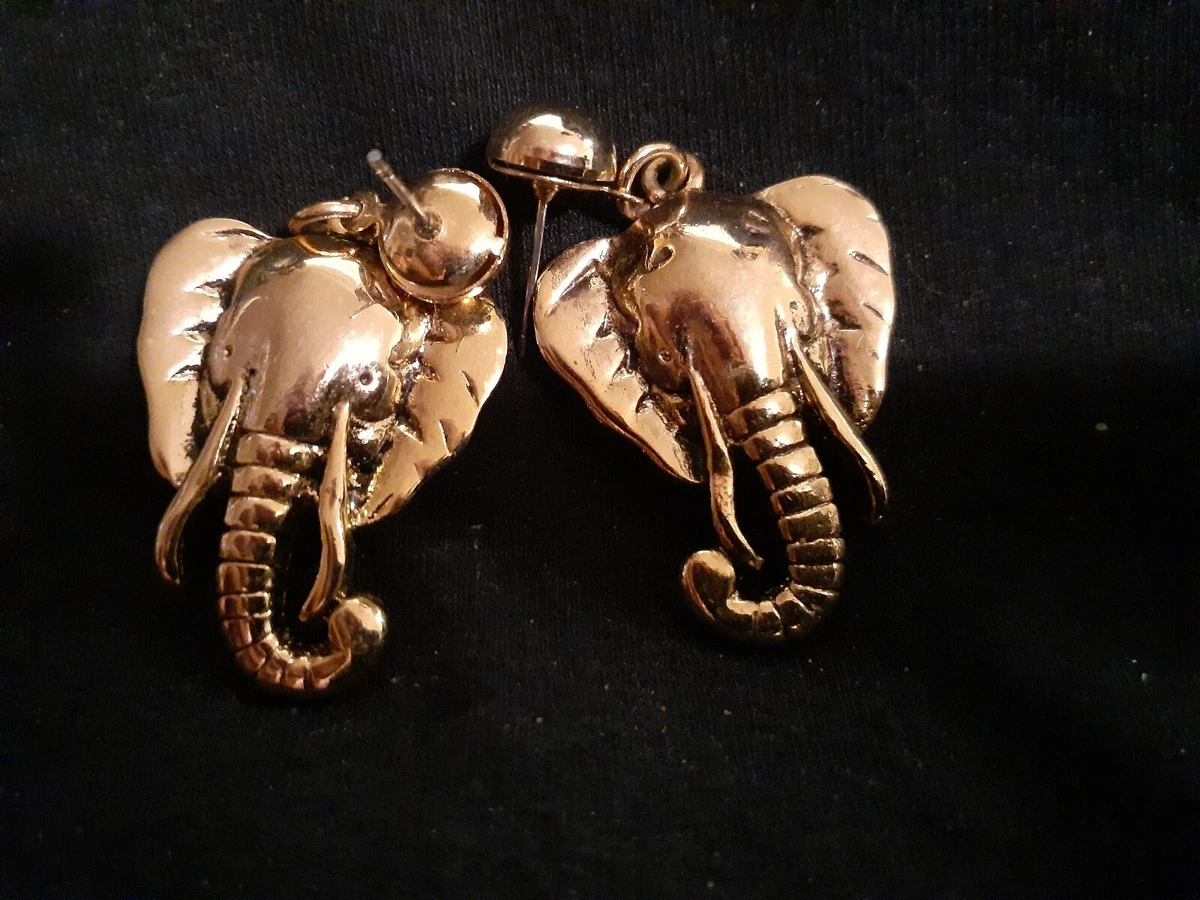 Vintage elephant earrings sale