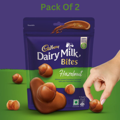 Cadbury Dairy Milk Bites Hazelnut, Roasted &Chocolate Coated, Rich &Luscious 40g