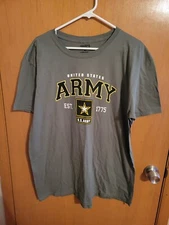 Brisco Brands United States Army Men's T-Shirt Green Size XL