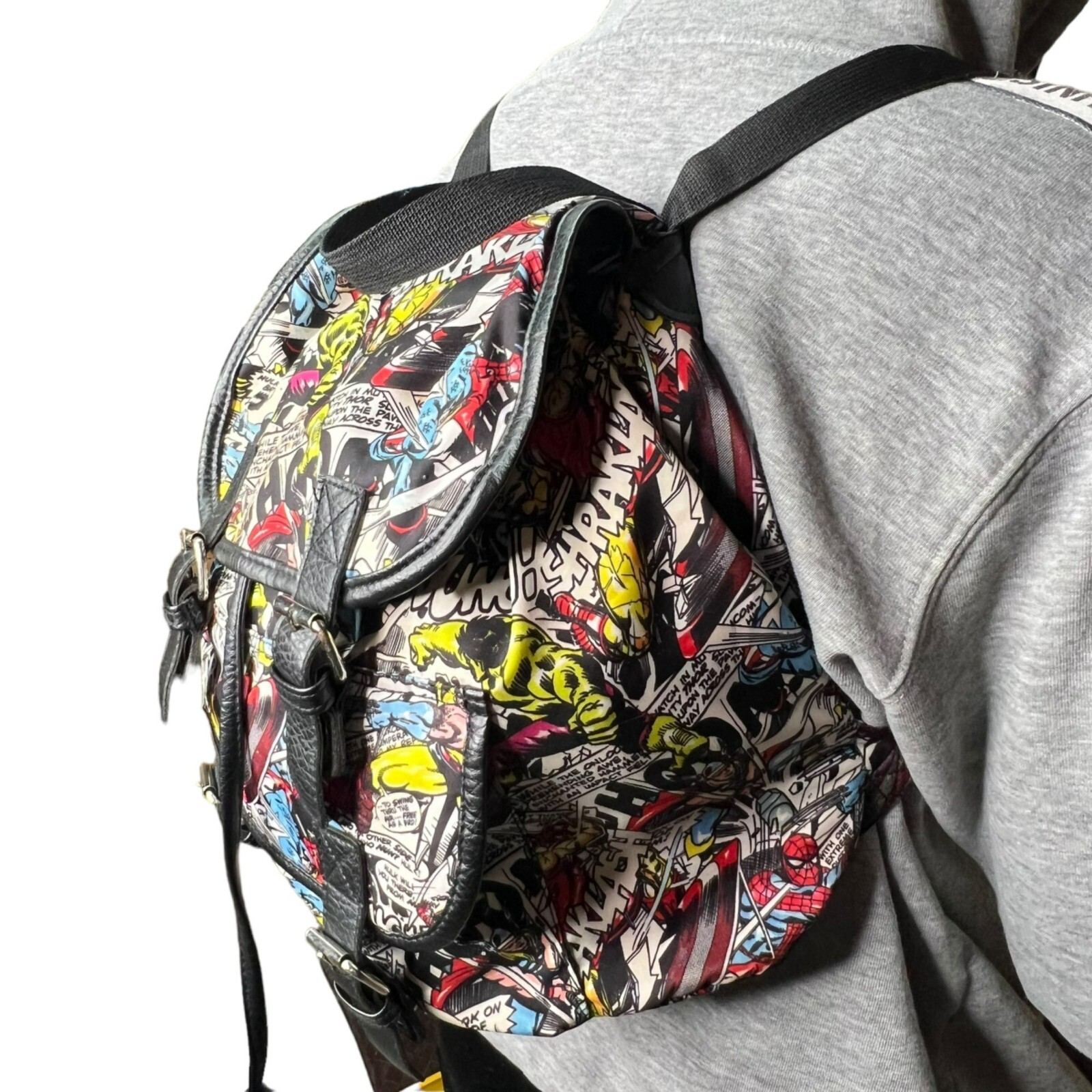 Marvel Flap Over Comic Slouch Backpack Loungefly … - image 6