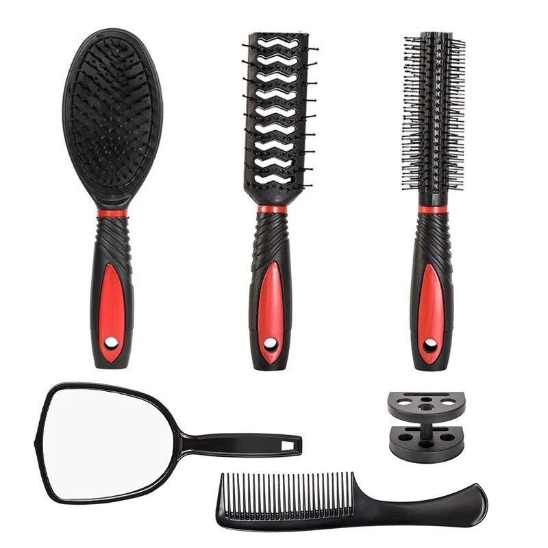 5er Haarbürste Set Föhnbürste Pflegebürste Tasche Stylingbürste Paddelbürste - Bild 2 von 4