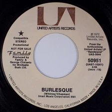 FAMILY: Burlesque / The Rocking R’s US UA 50951 Promo Prog Rock 45 NM