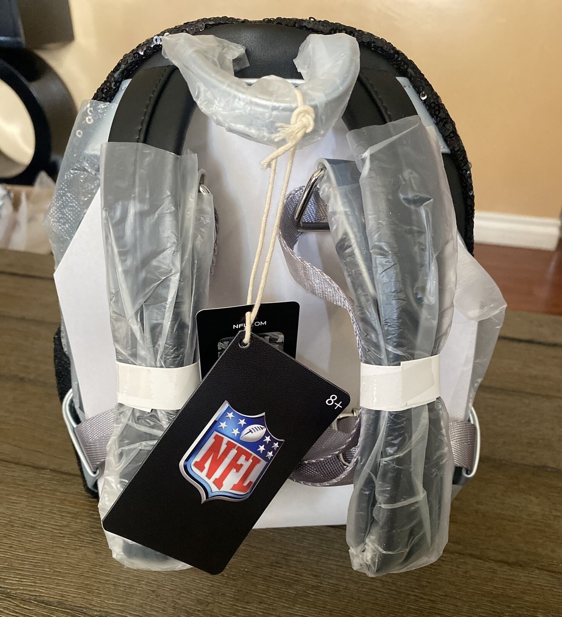 Loungefly NFL Las Vegas Raiders Sequin Mini Bagpack & Wallet