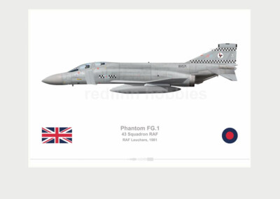 Warhead Illustrated Phantom FG.1 43 SQN RAF XV751 V.2 Aircraft Print