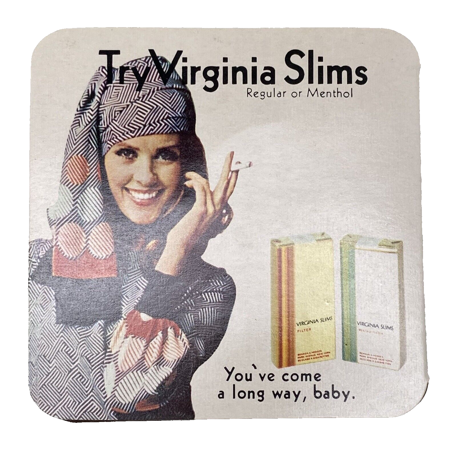 Vintage Virginia Slims Cigarettes Fully Loaded Sewing Needle Book Advertisement