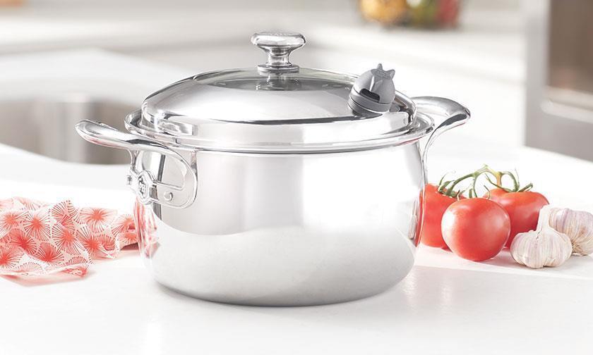Princess House Vida Sana 5-ply Stainless Steel 6-Qt/5.61 Casserole