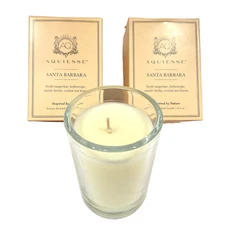 2x AQUIESSE Candles Luxury Hand Poured 6.5 OZ SANTA BARBARA tangerine heliotrope