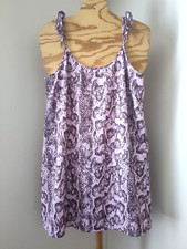 Womens Pink Brown Snake Skin Above the Knee Slip Dress Sz L By Urban Outfitters
