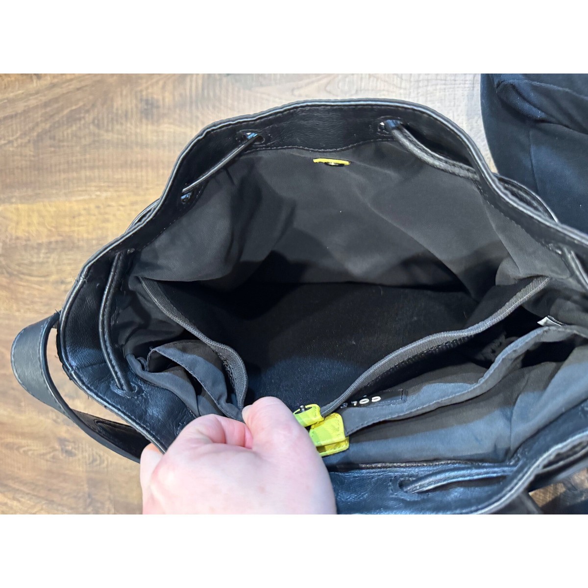 Cole Haan Nylon Backpack Convertible Shoulder Bag Black 