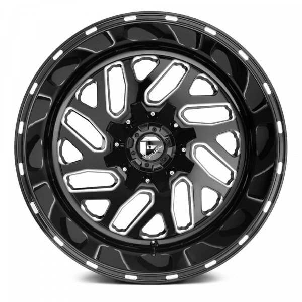 20 FUEL TRITON WHEELS RIMS GLOSS BLACK MILLED DEEP LIP Foto 4 de 4