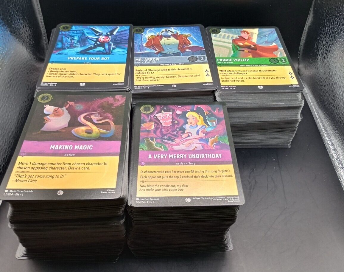 LORCANA AZURITE SEA 950 CARD COLD FOIL ONLY RARE UNCOMMON & COMMON ALL FOIL