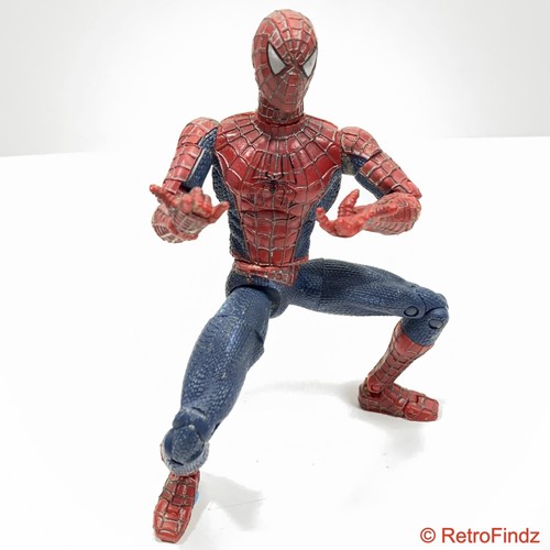 Super Poseable Spider-Man 6" Action Figure 2002 Toybiz Tobey Maguire Silver Eyes - 第 2/7 張圖片