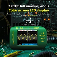 Mini Oscilloscope 1CH 10MHz 48MS/s 1KHz/3V Square Wave Li-Battery 2.8''Color USB