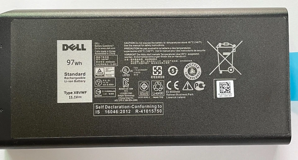 Batería Original X8VWF 4XKN5 CJ2K1 Para Latitude 14 5404 7404 5414 Series YGV51 Foto 4 de 4