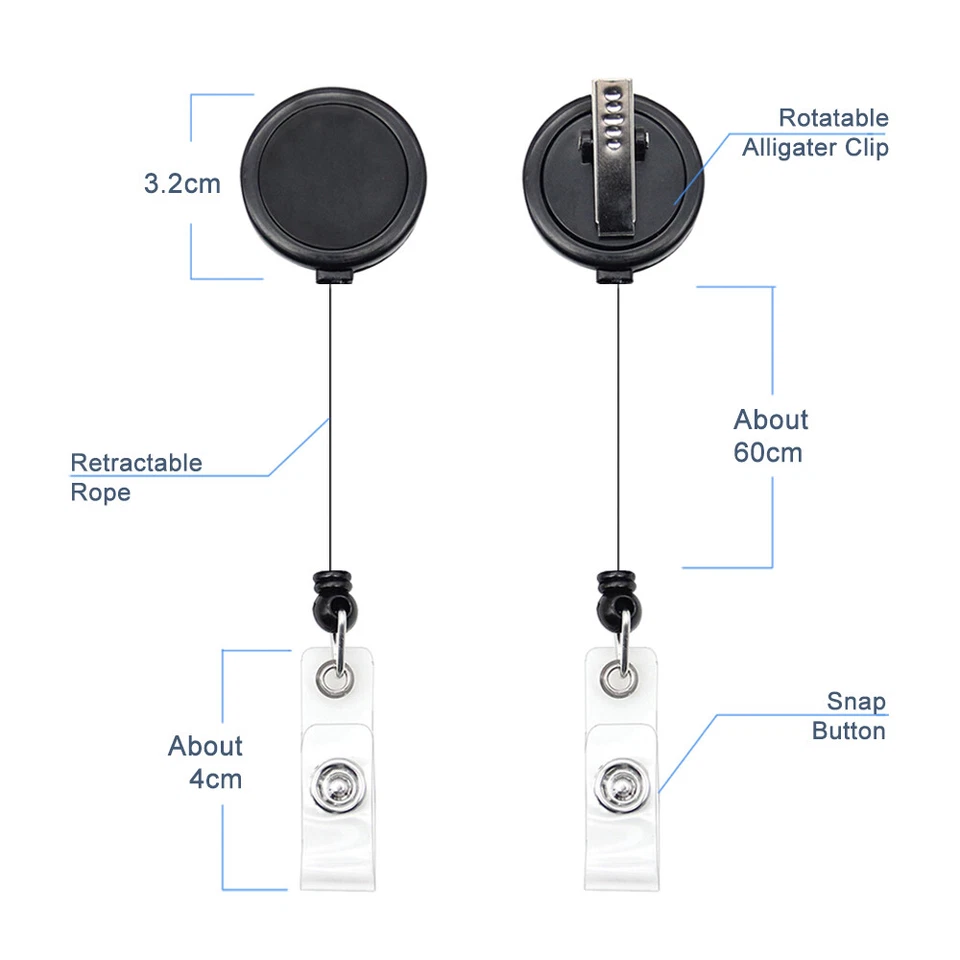 Lote de 2 piezas de carrete porta insignia de conejo huevo de Pascua para tarjeta de identificación de estudiante de enfermera Foto 2 de 3