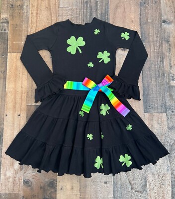 St. Patricks Day Shamrock Rainbow Clover Twirl Dress | St. Patricks Day  Clothing | eBay