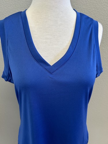 Sport-Tek Womens Sleeveless V-Neck Dri-Fit Moisture Wicking T-Shirt LST352 S - Picture 2 of 8