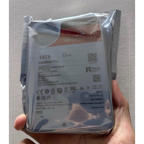 NEW- Seagate IronWolf Pro 14TB 3.5" SATA 6Gb/s 7200 rpm Hard drive ST14000NT001 - Picture 2 of 2
