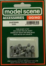 Model scene by Peco 5083 Dustbins 12 Piece Set - OOHO - NEW 