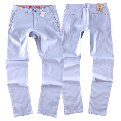 Timezone Herren Chino Hose Regular Spencer Tz 3296 washed light blue  NEW
