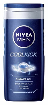 Nivea Bath Care Shower Gel Cool Kick for Men, 250 ml (Free shipping worldwide)