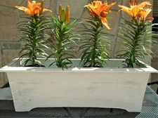 25" Long Hand-carved & hand-painted Nesting Wooden Flower Boxes & Centerpieces 